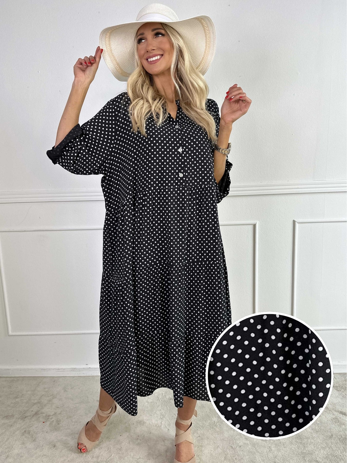 Dotti - Kjole med lag på lag look i viskose